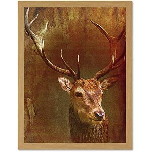 Wee Blue Coo Stag Head Vintage Style Picture Art Large Framed Art Print Poster Wall Decor 18x24 inch Wee Blue Coo Stag Head Vintage Style Picture Art Large Framed Art Print Poster Wall Decor 18x24 inch
