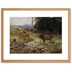 Wee Blue Coo Painting Animals Drathmann Stag Deer Near Forest Framed Wall Art Print Wee Blue Coo Painting Animals Drathmann Stag Deer Near Forest Framed Wall Art Print