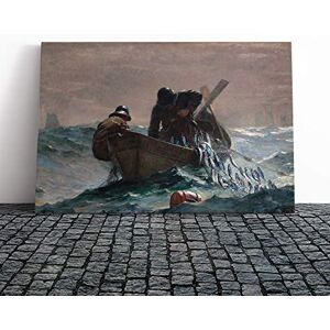 Big Box Art Canvas Print Wall Art Winslow Homer Pulling in The Catch Mounted & Stretched Box Frame Picture Home Decor for Kitchen, Living Room, Bedroom, Hallway, Multi-Colour, 24x16 Inch Big Box Art Canvas Print Wall Art Winslow Homer Pulling in The Catch Mounted & Stretched Box Frame Picture Home Decor for Kitchen, Living Room, Bedroom, Hallway, Multi-Colour, 24x16 Inch