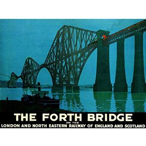 Wee Blue Coo Travel Forth Bridge Scotland Rail Train Icon Cool River Boat Canvas Print Wee Blue Coo Travel Forth Bridge Scotland Rail Train Icon Cool River Boat Canvas Print