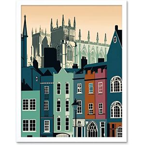 Artery8 York Minster and Shambles Street Cityscape Art Print Framed Poster Wall Decor 12x16 inch Artery8 York Minster and Shambles Street Cityscape Art Print Framed Poster Wall Decor 12x16 inch