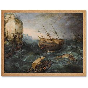 Artery8 Adam Willaerts Shipwreck Off Rocky Coast Painting Art Print Framed Poster Wall Decor 12x16 inch Artery8 Adam Willaerts Shipwreck Off Rocky Coast Painting Art Print Framed Poster Wall Decor 12x16 inch