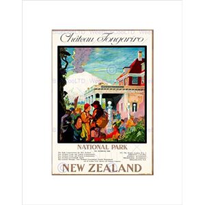 Wee Blue Coo TRAVEL HOTELAD NATIONAL PARK TONGARIRO NEW ZEALAND FRAMED ART PRINT B12X6430 Wee Blue Coo TRAVEL HOTELAD NATIONAL PARK TONGARIRO NEW ZEALAND FRAMED ART PRINT B12X6430