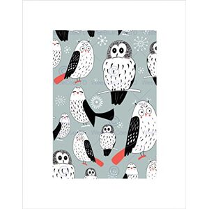 Wee Blue Coo PAINTING ABSTRACT OWL PATTERN DESIGN SNOWFLAKE FRAMED ART PRINT B12X8485 Wee Blue Coo PAINTING ABSTRACT OWL PATTERN DESIGN SNOWFLAKE FRAMED ART PRINT B12X8485