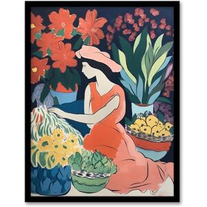 Artery8 The Market By Sylvia Day Girl Sitting Danish Pastel Aesthetic Floral Matisse Style Flowers Dutch Artwork Framed Wall Art Print A4 Artery8 The Market By Sylvia Day Girl Sitting Danish Pastel Aesthetic Floral Matisse Style Flowers Dutch Artwork Framed Wall Art Print A4