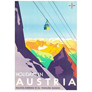 Wee Blue Coo Austria Winter Sport Ski Lift Mountain View Picture Wall Art Print Wee Blue Coo Austria Winter Sport Ski Lift Mountain View Picture Wall Art Print