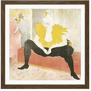 Artery8 Toulouse-Lautrec Clowness Mademoiselle Cha-U-Ka-O Painting Square Wooden Framed Wall Art Print Picture 16X16 Inch Artery8 Toulouse-Lautrec Clowness Mademoiselle Cha-U-Ka-O Painting Square Wooden Framed Wall Art Print Picture 16X16 Inch