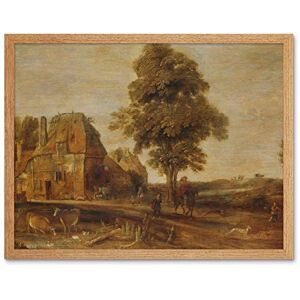 Artery8 Van Der Neer Landscape Watering Place Painting Art Print Framed Poster Wall Decor 12x16 inch Artery8 Van Der Neer Landscape Watering Place Painting Art Print Framed Poster Wall Decor 12x16 inch