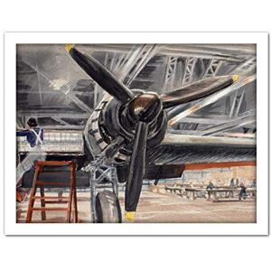 Fine Art Prints Ensor Wellington Bomber Camouflage WWII Painting Large Framed Art Print Poster Wall Decor 18x24 in Fine Art Prints Ensor Wellington Bomber Camouflage WWII Painting Large Framed Art Print Poster Wall Decor 18x24 in