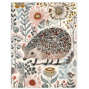 Artery8 Hedgehog Flowers Artwork Rustic Woodland Floral Living Room Extra Large XL Wall Art Poster Print Artery8 Hedgehog Flowers Artwork Rustic Woodland Floral Living Room Extra Large XL Wall Art Poster Print