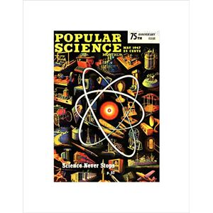 Wee Blue Coo SCIENCE MAGAZINE POPULAR ATOM INVENTION COOL BLACK FRAMED ART PRINT B12X7250 Wee Blue Coo SCIENCE MAGAZINE POPULAR ATOM INVENTION COOL BLACK FRAMED ART PRINT B12X7250