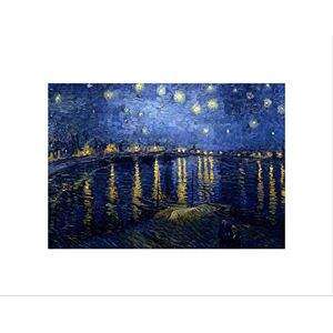 Wee Blue Coo VAN GOGH STARRY NIGHT 1888 OLD MASTER BLACK FRAMED ART PRINT B12X2255 Wee Blue Coo VAN GOGH STARRY NIGHT 1888 OLD MASTER BLACK FRAMED ART PRINT B12X2255
