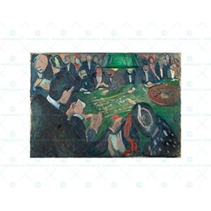 Wee Blue Coo Painting Edvard Munch At Roulette Table In Monte Carlo Wall Art Print Wee Blue Coo Painting Edvard Munch At Roulette Table In Monte Carlo Wall Art Print