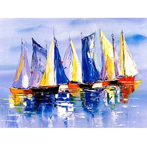 Wee Blue Coo Boats Sailing At Sea Art Print Canvas Premium Wall Decor Poster Wee Blue Coo Boats Sailing At Sea Art Print Canvas Premium Wall Decor Poster