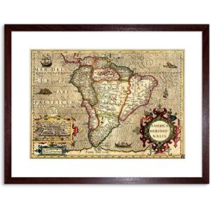 Wee Blue Coo MAP ANTIQUE SOUTH AMERICA MERCATOR BRAZIL OCEAN FRAMED PRINT F97X3978 Wee Blue Coo MAP ANTIQUE SOUTH AMERICA MERCATOR BRAZIL OCEAN FRAMED PRINT F97X3978