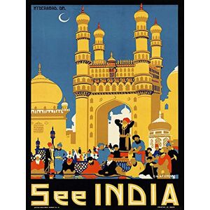 Wee Blue Coo Travel India Hyderabad Charminar Mosque Monument Islam Art Print Poster Wall Decor 12X16 Inch Wee Blue Coo Travel India Hyderabad Charminar Mosque Monument Islam Art Print Poster Wall Decor 12X16 Inch