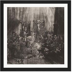 Fine Art Prints Rembrandt The Three Crosses Square Wooden Framed Wall Art Print Picture 16X16 Inch Fine Art Prints Rembrandt The Three Crosses Square Wooden Framed Wall Art Print Picture 16X16 Inch