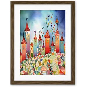 Artery8 Celebration Day Cityscape Processional Street Folk Art Watercolour Painting Artwork Framed Wall Art Print 18X24 Inch Artery8 Celebration Day Cityscape Processional Street Folk Art Watercolour Painting Artwork Framed Wall Art Print 18X24 Inch