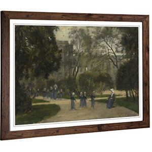 Big Box Art Framed Print of Stanislas Lepine Nuns and Schoolgirls Design Wall Art Picture Home Decor for Kitchen, Living Room, Bedroom, Hallway, Walnut, A2 / 24.5x18 Inch / 62x45cm Big Box Art Framed Print of Stanislas Lepine Nuns and Schoolgirls Design Wall Art Picture Home Decor for Kitchen, Living Room, Bedroom, Hallway, Walnut, A2 / 24.5x18 Inch / 62x45cm