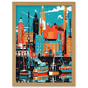 Artery8 Liverpool Royal Albert Dock Waterfront Cityscape Artwork Framed Wall Art Print A4 Artery8 Liverpool Royal Albert Dock Waterfront Cityscape Artwork Framed Wall Art Print A4