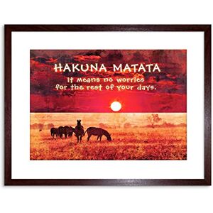 Wee Blue Coo Hakuna Matata No Worries Africa Quote Motivation Framed Wall Art Print Wee Blue Coo Hakuna Matata No Worries Africa Quote Motivation Framed Wall Art Print