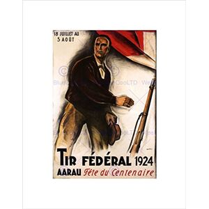 Wee Blue Coo Cultural Sport Shooting Centenary Festival Switzerland Wall Art Print Wee Blue Coo Cultural Sport Shooting Centenary Festival Switzerland Wall Art Print