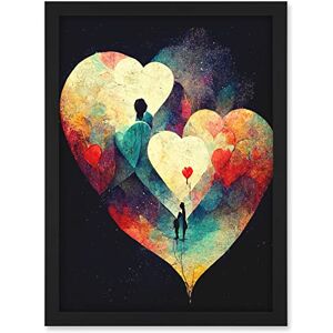 Doppelganger33 LTD Abstract Love Hearts Night Sky Painting Modern Artwork Framed A3 Wall Art Print Doppelganger33 LTD Abstract Love Hearts Night Sky Painting Modern Artwork Framed A3 Wall Art Print