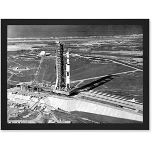 Artery8 Space Nasa Aerial View Apollo 11 Saturn V Rocket USA Moon Mission Artwork Framed Wall Art Print A4 Artery8 Space Nasa Aerial View Apollo 11 Saturn V Rocket USA Moon Mission Artwork Framed Wall Art Print A4