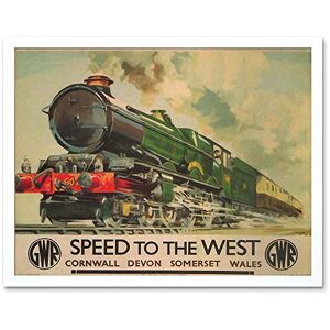 Wee Blue Coo Travel Gwr Railway Rail Train Steam Engine Corn Wales UK Retro Art Print Framed Poster Wall Decor 12X16 Inch Wee Blue Coo Travel Gwr Railway Rail Train Steam Engine Corn Wales UK Retro Art Print Framed Poster Wall Decor 12X16 Inch