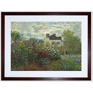 Wee Blue Coo Claude Monet French Artist Argenteuil Corner Garden Dahlia Framed Wall Art Print Wee Blue Coo Claude Monet French Artist Argenteuil Corner Garden Dahlia Framed Wall Art Print