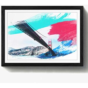 Arty Pie Framed Print Black A2 (24.5x18 Inch) The Golden Gate Bridge San Francisco California (3) V2, Wood, Multi-Colour, 60 x 42 x 2 cm Arty Pie Framed Print Black A2 (24.5x18 Inch) The Golden Gate Bridge San Francisco California (3) V2, Wood, Multi-Colour, 60 x 42 x 2 cm
