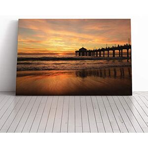 Big Box Art Canvas Print Wall Art Seascape Sunset Pier Jetty Sea (3) Mounted & Stretched Box Frame Picture Home Decor for Kitchen, Living Room, Bedroom, Hallway, Multi-Colour, 20x14 Inch Big Box Art Canvas Print Wall Art Seascape Sunset Pier Jetty Sea (3) Mounted & Stretched Box Frame Picture Home Decor for Kitchen, Living Room, Bedroom, Hallway, Multi-Colour, 20x14 Inch
