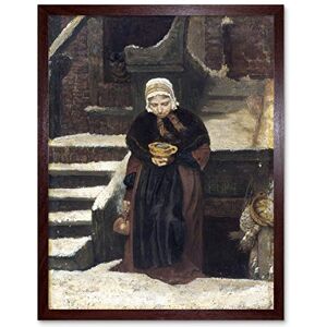 Artery8 August Alleba Lifes Eventide Old Woman Painting Art Print Framed Poster Wall Decor 12x16 inch Artery8 August Alleba Lifes Eventide Old Woman Painting Art Print Framed Poster Wall Decor 12x16 inch