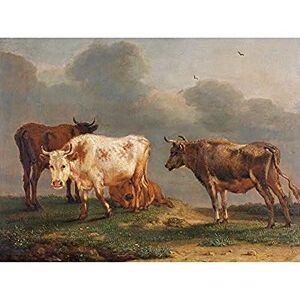 Artery8 Paul Gabriel Four Cows In A Meadow Painting Art Print Canvas Premium Wall Decor Poster Mural Artery8 Paul Gabriel Four Cows In A Meadow Painting Art Print Canvas Premium Wall Decor Poster Mural