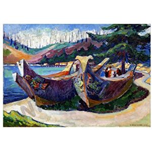 Wee Blue Coo Carr War Canoes Alert Bay Wall Art Print Wee Blue Coo Carr War Canoes Alert Bay Wall Art Print