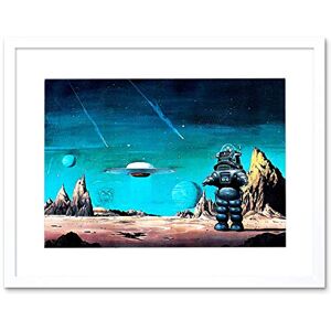 Wee Blue Coo Film Robby Robot Forbidden Planet Space Stars Frame Art Print Picture F12X551 Wee Blue Coo Film Robby Robot Forbidden Planet Space Stars Frame Art Print Picture F12X551