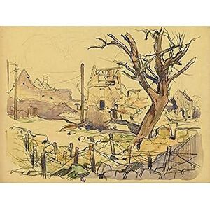Fine Art Prints Cheffer Devastated Village France WWI War Painting Art Print Canvas Premium Wall Decor Poster Mural Fine Art Prints Cheffer Devastated Village France WWI War Painting Art Print Canvas Premium Wall Decor Poster Mural