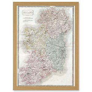 Artery8 - Vintage Map 1850 Hall Ireland - A4 - Wall Art Artery8 - Vintage Map 1850 Hall Ireland - A4 - Wall Art