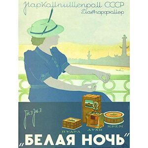Wee Blue Coo White Night Cosmetic Cream Powder Soviet Union Vintage Advert Art Print Poster Wall Decor 12X16 Inch Wee Blue Coo White Night Cosmetic Cream Powder Soviet Union Vintage Advert Art Print Poster Wall Decor 12X16 Inch
