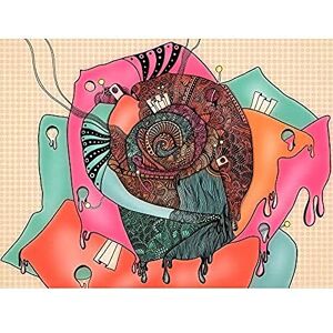 Artery8 Abstract Pattern Rose Flower Melting Painting Unframed Wall Art Print Poster Home Decor Premium Artery8 Abstract Pattern Rose Flower Melting Painting Unframed Wall Art Print Poster Home Decor Premium