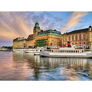 Wee Blue Coo Boats Stockholm Sweden Harbour Cityscape Art Print Poster Wall Decor 12X16 Inch Wee Blue Coo Boats Stockholm Sweden Harbour Cityscape Art Print Poster Wall Decor 12X16 Inch