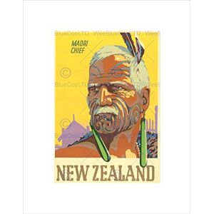Wee Blue Coo TRAVEL NEW ZEALAND MAORI CHIEF TATTOO NATIVE FEATHER FRAMED ART PRINT B12X12363 Wee Blue Coo TRAVEL NEW ZEALAND MAORI CHIEF TATTOO NATIVE FEATHER FRAMED ART PRINT B12X12363