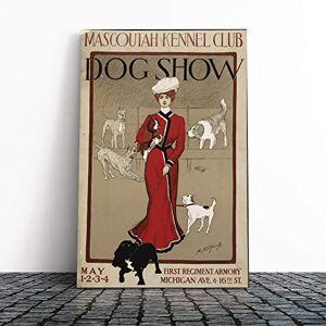 Big Box Art Poster Mascoutah Dog Show Canvas Print Gallery Wrapped 30mm Frame Wall Art 24x16 inches Ready to Hang Retro Animals Picture Living Room Bedroom Lounge Office Big Box Art Poster Mascoutah Dog Show Canvas Print Gallery Wrapped 30mm Frame Wall Art 24x16 inches Ready to Hang Retro Animals Picture Living Room Bedroom Lounge Office