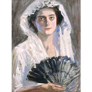 Fine Art Prints Fujishima Black Fan Woman White Dress Painting Art Print Canvas Premium Wall Decor Poster Mural Fine Art Prints Fujishima Black Fan Woman White Dress Painting Art Print Canvas Premium Wall Decor Poster Mural