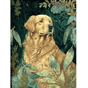 Artery8 Golden Retriever Dog in Nature Modern Watercolour Illustration Extra Large XL Wall Art Poster Print Artery8 Golden Retriever Dog in Nature Modern Watercolour Illustration Extra Large XL Wall Art Poster Print