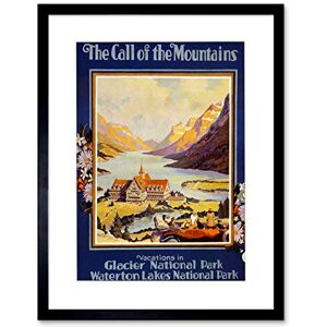 Wee Blue Coo Glacier Waterton Lakes National Park Canada Picture Framed Wall Art Print Wee Blue Coo Glacier Waterton Lakes National Park Canada Picture Framed Wall Art Print