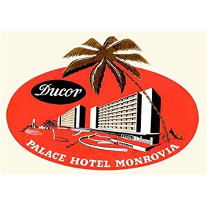 Wee Blue Coo Travel Tourism Hotel Advert Palace Monrovia Liberia Palm Wall Art Print Wee Blue Coo Travel Tourism Hotel Advert Palace Monrovia Liberia Palm Wall Art Print