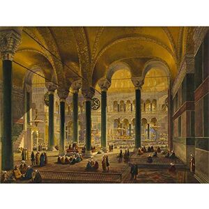Wee Blue Coo Painting Landscape Aya Sofya Mosque Nave Islam Istanbul Haghe Art Print Poster Wall Decor 12X16 Inch Wee Blue Coo Painting Landscape Aya Sofya Mosque Nave Islam Istanbul Haghe Art Print Poster Wall Decor 12X16 Inch