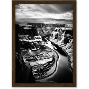 Artery8 Glen Canyon Colorado River Bend Black and White Photograph High Contrast Dramatic Landscape Artwork Framed A3 Wall Art Print Artery8 Glen Canyon Colorado River Bend Black and White Photograph High Contrast Dramatic Landscape Artwork Framed A3 Wall Art Print
