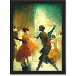 Doppelganger33 LTD 1950's Jazz Club Dancers Degas Style Painting Artwork Framed Wall Art Print A4 Doppelganger33 LTD 1950's Jazz Club Dancers Degas Style Painting Artwork Framed Wall Art Print A4